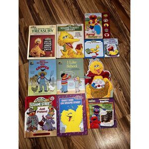 Sesame Street Vintage Books Big Bird Elmo Grover 1978 Lot Of 11